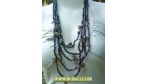 Bali Necklace Multi Strand Bead